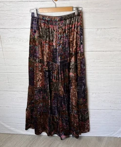 Natural Life Pants Womens Size Medium Patti Velvet Palazzo Colorful Wide Leg - Bild 1 von 14