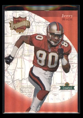 1997 Playoff Absolute Beginnings #193 Jerry Rice Beginnings Silver Exchange - Imagem 1 de 2