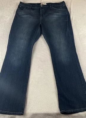 Signature Levi Strauss 女式深蓝色牛仔靴型牛仔裤 22 码 — 第 1/4 张图片