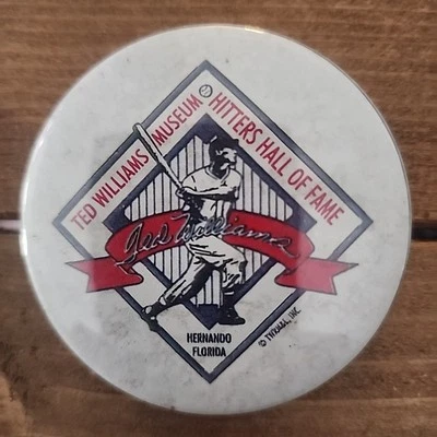 De colección Ted Williams Museum Hitters Salón de la Fama Hernando Florida Pinback Botón Foto 1 de 3