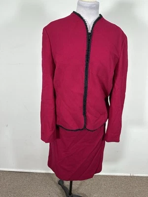 Kasper Mujer Color Rosa Manga Larga Chaqueta Falda Traje Conjunto Talla 16  Foto 1 de 4