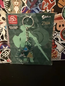 Link Splatoon x The Legend of Zelda Splatfest Keychain Green NEW - Picture 1 of 3