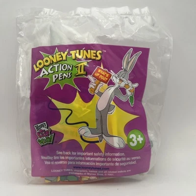 Plumas de acción Wendy's 2001 Looney Tunes II Bugs Bunny juguete de comida para niños de colección Foto 1 de 4