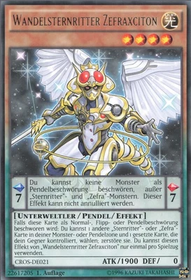 YuGiOh Wandelsternritter Zefraxciton CROS-DE021 Rare NM 1st - Bild 1 von 2
