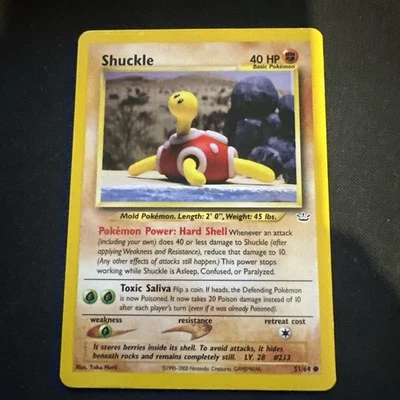 Pokémon TCG Shuckle Neo Revelation 51/64 Regular LP. - Image 1 of 2