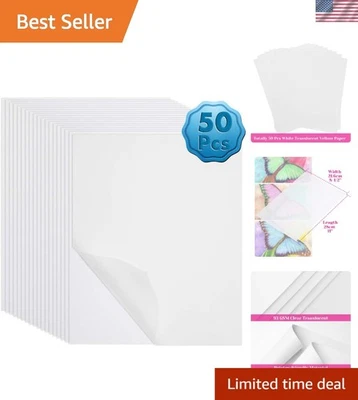 Vellum Paper 50 Sheets 8.5x11 Inches Translucent Clear Paper for Printing Ske... - Изображение 1 из 4