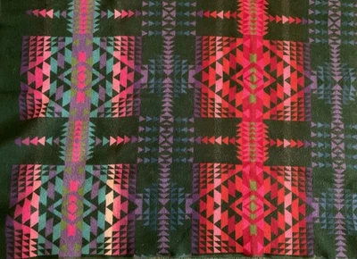 Vintage Beaver State Pendleton Southwestern Wool Blanket 42”x60” Made in USA - Image 1 of 4