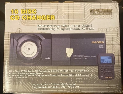 NOS Koss Model MS-1050 Disc Auto CD Changer 10-Disc With Remote PLEASE READ - Image 1 of 4