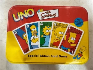 VTG The SIMPSONS 2001 UNO Special Edition CARD GAME in Collectors Tin Complete - Picture 1 of 3