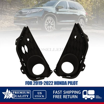 Juego de embellecedores de luces antiniebla laterales derechas para conductor delantero derecho pasajero para Honda Pilot 2019-22 Foto 1 de 4