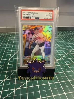 2001 TOPPS FUSION BOWMAN'S BEST #86 GREG MADDUX HOF PSA 10 - Image 1 of 2
