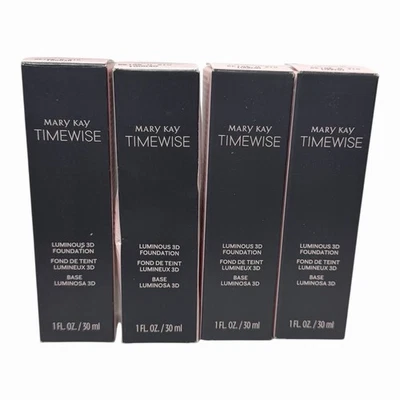 Lot 4 New In Box Mary Kay Timewise Luminous 3D Foundation Beige N 210 100030 - Image 1 of 3