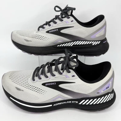 Brooks Adrenaline GTS 23 Women’s 11 D Wide Gray Lilac Cushion Running Shoes - Image 1 of 4