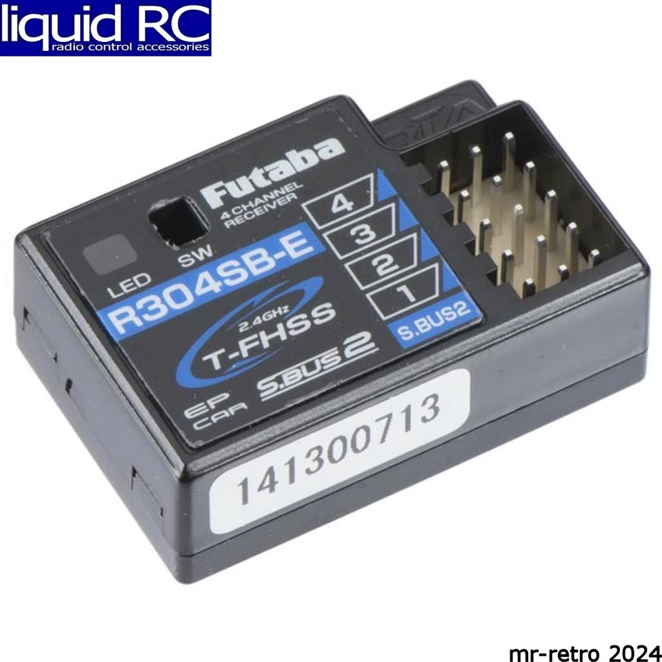 Futaba 01102180-3 R304sbe 4-Channel 2.4ghz Fhss Telemetry Receiver - Image 1 of 1