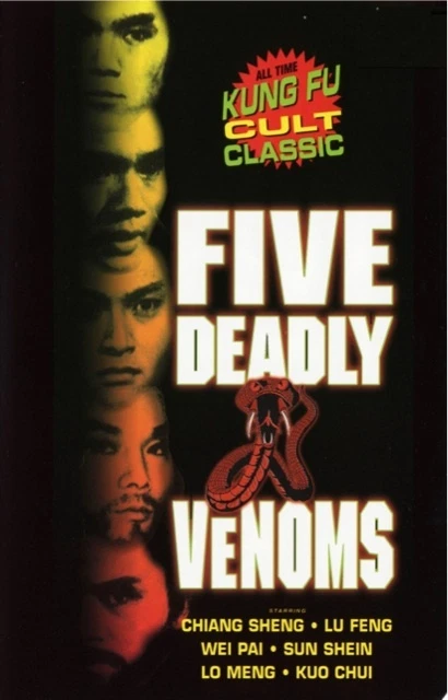 THE FIVE DEADLY VENOMS Movie Poster Kung Fu Cult Classic Shaolin Wu Tang