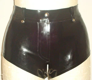 LATEX HOTPANT MIT ÖFFNUNG IM SCHRITT,Rubber HOTPANT - Picture 1 of 1