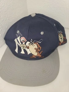 VTG Deadstock MLB NY YANKEES & Taz snapback Hat, Looney Tunes Tazmanian Devil - Picture 1 of 12
