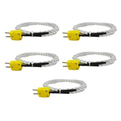 Set of 5pc Temperature Sensors K Type Thermocouple with Mini Connector - Image 1 of 4