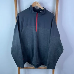 Nike Golf Sweatshirt Mens Extra Large Grey Quarter Zip Pullover Dri Fit Outdoor - Picture 1 of 11