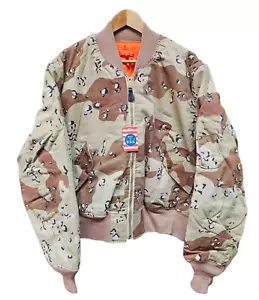 New RARE Corinth 6 Colour Desert Choc Chip Camo MA1 Flight Jacket S M L XL - Picture 1 of 18