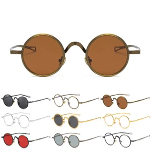 Gafas de sol polarizadas redondas retro para hombre y mujer marco de metal hippie - Imagen 1 de 21