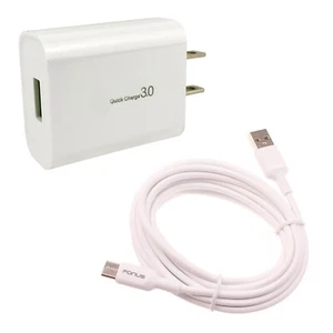 18W Fast Home Charger 6ft Long USB-C Cable Type-C Cord USB Wall for SmartPhones - Picture 1 of 7