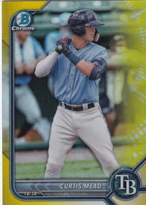 2022 Bowman Chrome - Prospects Curtis Mead #BCP-223 Yellow Refractor /75 (RC) - Picture 1 of 2