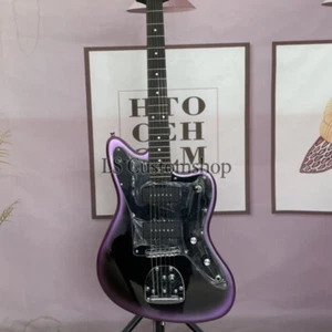Dark Night Jazzmaster Electric Guitar Purple-burst Solid Body P90 Chrome Part - Picture 1 of 7