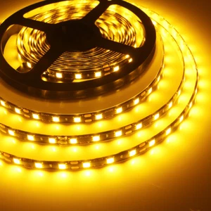 24V Car LED Strip Light Amber/Yellow 5M 5050 300SMD Flexible Lamp Waterproof  - Picture 1 of 8