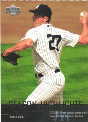 2004 Upper Deck #475 凯文·布朗纽约洋基队清单 — 第 1/2 张图片