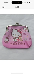 Hello Kitty Coin Purse Light Pink Kiss Closure New - Picture 1 of 2