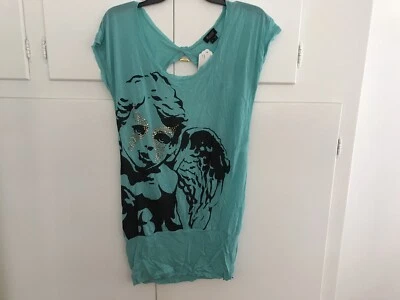 NWT Faith Connextion Tunic Mini Dress Open Back Size M 100% Modal - Image 1 of 2