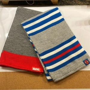 NWOT Striped Spider-Man Scarf AND Gray & Red Marvel Scarf about 49”x8” in size - Picture 1 of 13