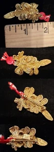 18k Gold Over Denmark Sterling Silver Flora Danica By Orla EGGERT Pin Brooch c58 - Picture 1 of 1