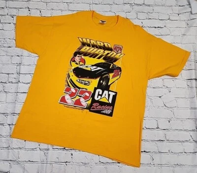 Camiseta vintage 2001 NOS Ward Burton NASCAR Cat Racing Champions para hombre XL Foto 1 de 4