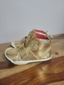 Plae Max Gold  Metallic High Top Shoes Sneakers  Toddler Size 10 Used Good Cond 