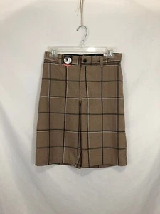 ZeroXposur NWT Boys Size 14 Brown Plaid Adjustable Waist Performance Shorts  - Picture 1 of 2