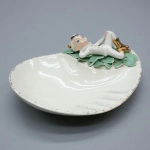Vintage Pixie Christmas Elf Fairy Sprite Bowl Trinket Dish Ashtray Pixieware - Picture 1 of 12