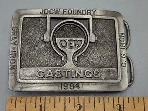 Vintage John Deere Foundry Waterloo OEM Castings 1984 Belt Buckle #236 - Picture 1 of 6
