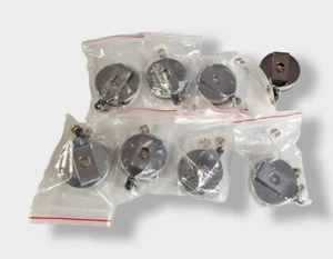 (paquete de 8) carrete de insignia retráctil de metal de alta resistencia con cable de acero para identificación - Imagen 1 de 7