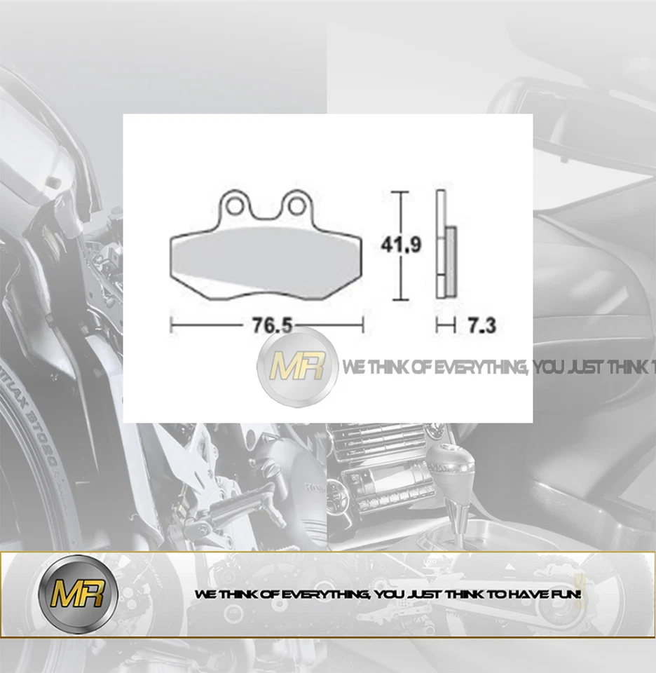 FOR DERBI PREDATOR 180 1999 FRONT BRAKE PADS SEMI METALLIC BRAKING - Image 1 of 1