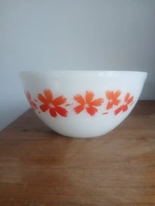 Vintage Agee Pyrex Cape Tulip Mixing Bowl Orange/Red 20cm - Bild 1 von 8