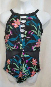 Terra & Sky Womens 2X 20W-22W Floral One Piece Swimsuit Tropical NWOT - Picture 1 of 6