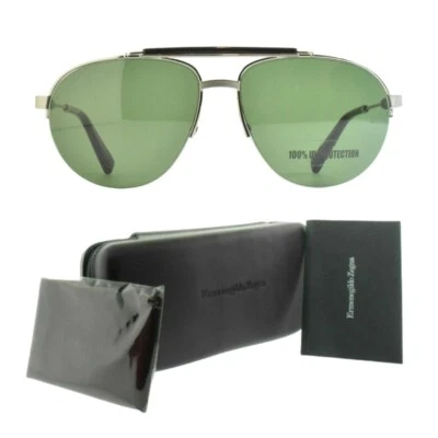 Gafas de sol Ermenegildo Zegna EZ0007/S 14N gris piloto semirimless para hombre Foto 1 de 4