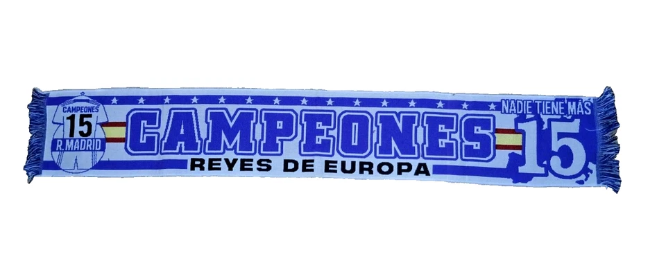 SCARF R MADRID CAMPEONES CHAMPION LEAGUE 15 REYS DA EUROPA  BUFANDA - Image 1 of 1