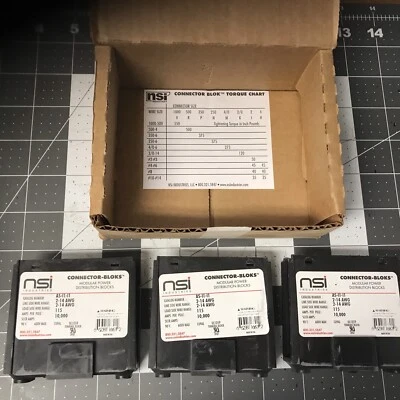 NSI AS-I1-I1 Power Distribution Blocks/ Pack of 3 (LA49F) - Image 1 of 2