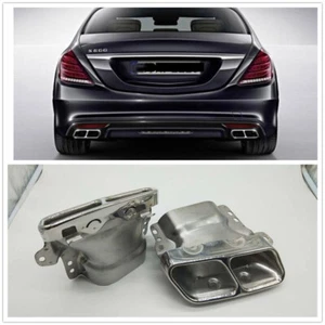 1Satz Endrohre Auspuffblende Auspuff Für Mercedes Benz W221 W164 AMG 2005-2012 - Picture 1 of 5