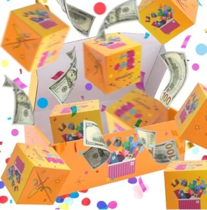 Inheming Pop Up DIY Gift Box, Birthday Surprise Gift Box, Gold Funny Money Box - Picture 1 of 6
