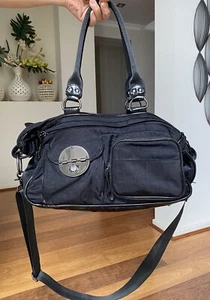 ❤️Mimco Lucid Nylon Turnlock Crossbody Shoulder Nappy Bag Handbag Black - Picture 1 of 12