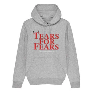 100% cotton heather grey pull-on hoodie featuring a 'Tears For Fears - Tipping P